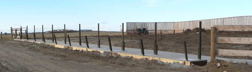 Trough Concrete drying.