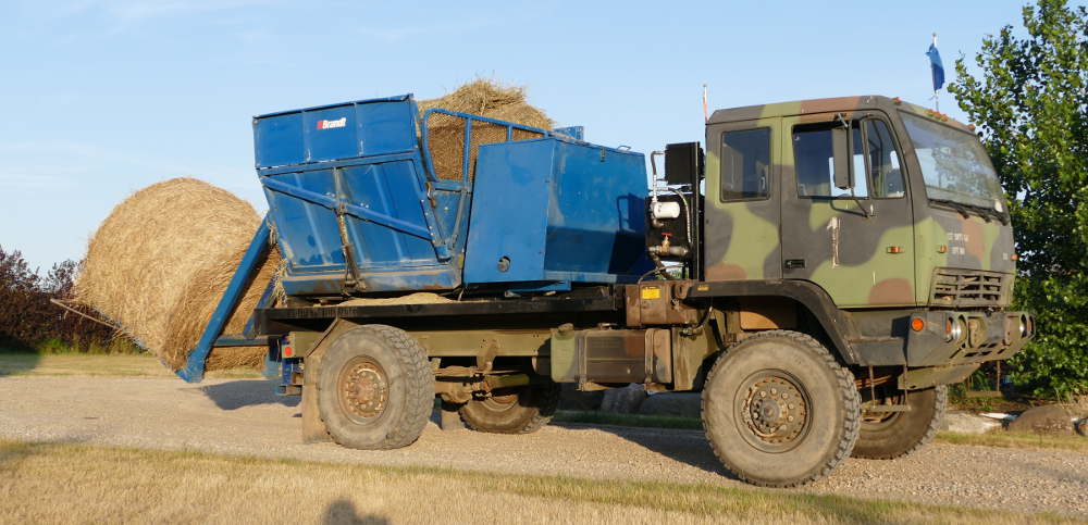 Truck Mounted Bale Pocessor Right Side