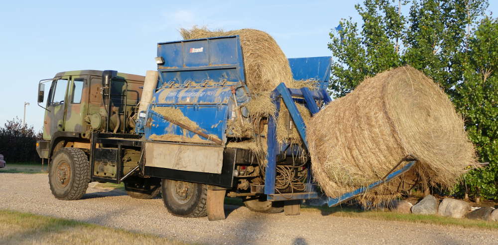 Truck Mounted Bale Pocessor Left side
